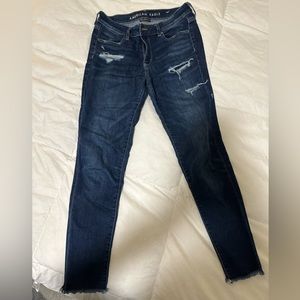 American Eagle Distressed Skinny Stretch Jeans